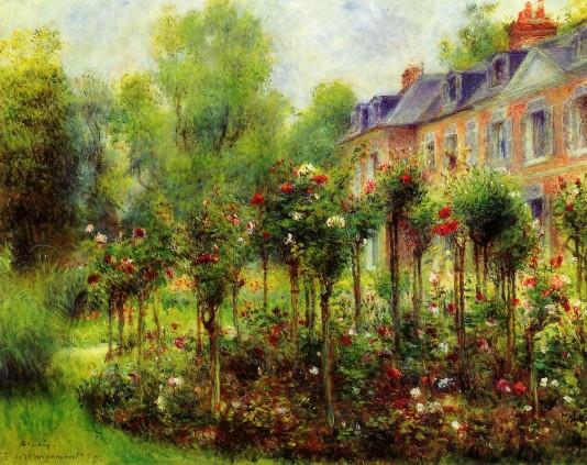 The Rose Garden at Wargemont - 1879 by Pierre Auguste Renoir